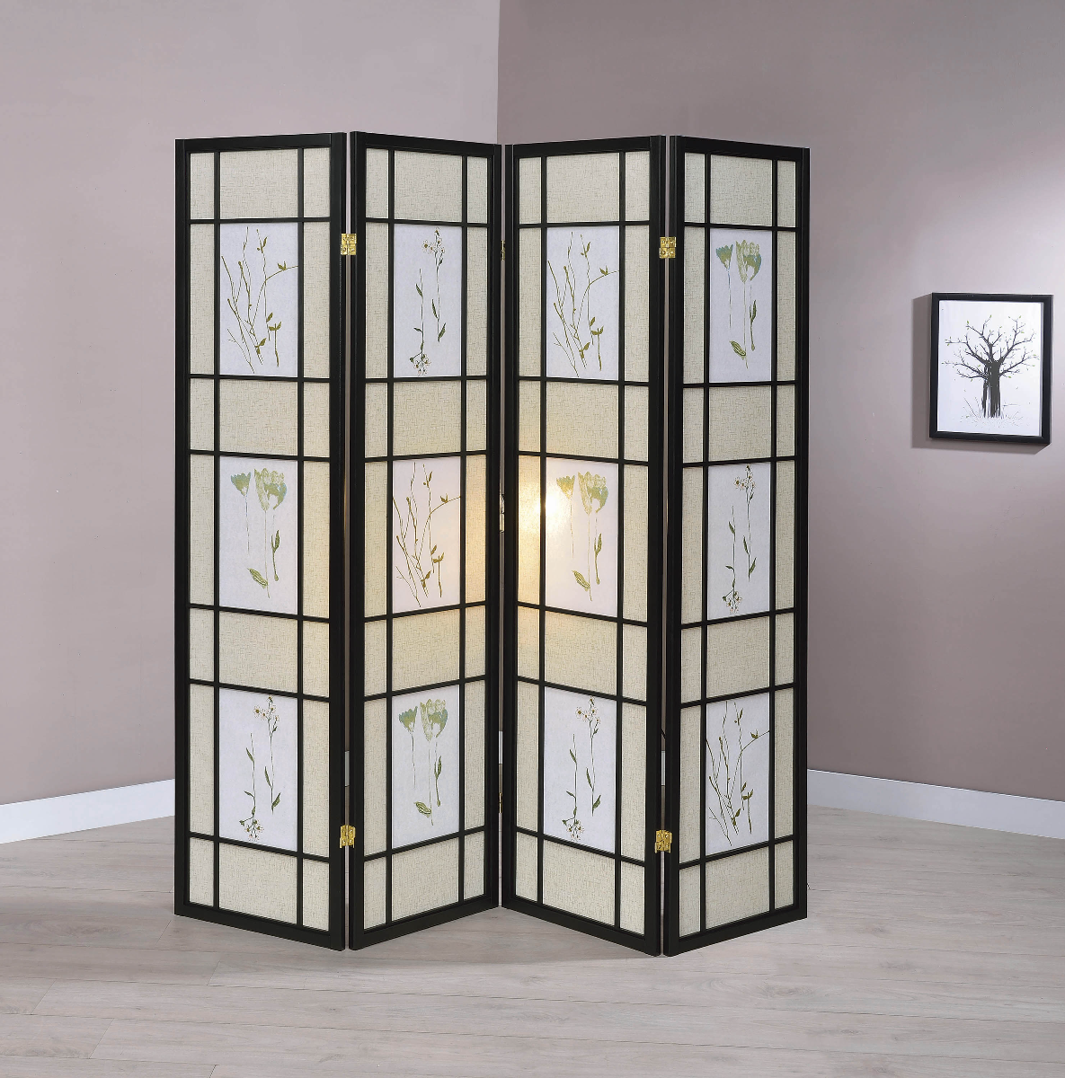 Coaster Catabella 4-Panel Folding Screen - Thumbnail 2