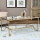 Uttermost® Katina Glass Top Coffee Table with Antique Gold Frame-1