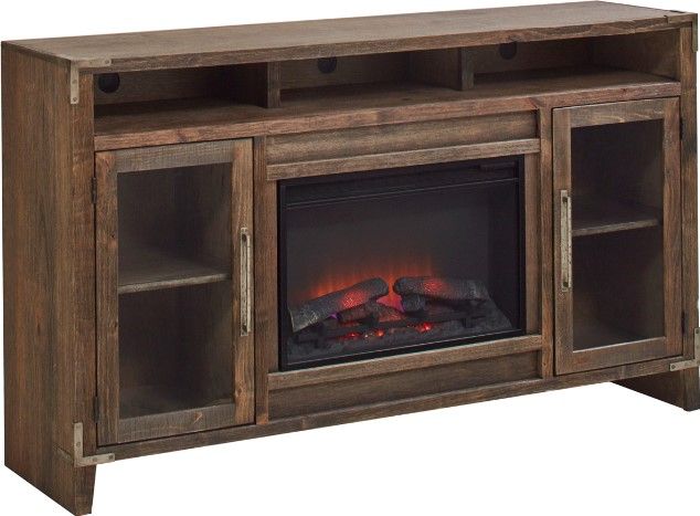 aspenhome® Quincy Brindle 66" Fireplace Media Console-0