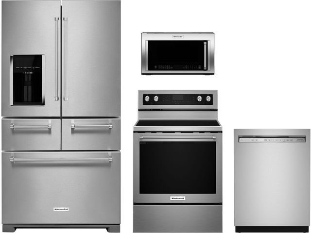 KitchenAid® 4 Piece Stainless Steel Kitchen Appliance Package-0