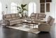 Bassett® Furniture Club Level Parsons Flax Leather Power Reclining Loveseat with Console-3