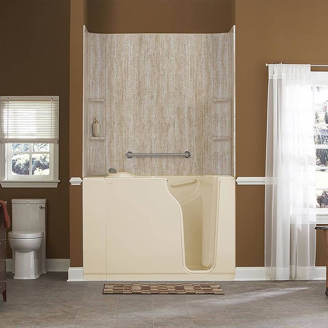 American Standard Premium Series Linen Alcove Walk-In Whirlpool Bathtub-3