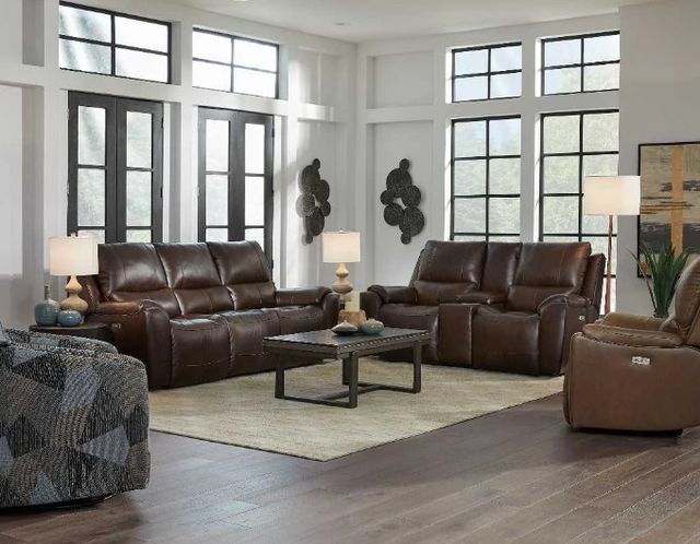 Southern Motion™ Customizable Westchester Double Power Reclining Sofa with Headrest and Next Level-1