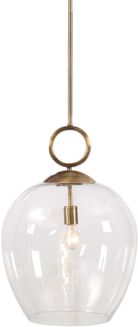 Uttermost® Calix Aged Brass 1-Light Pendant-0