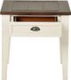 Steve Silver Co. Cayla Dark Oak End Table with Antiqued White Base-4