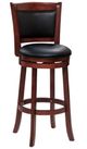 Homelegance® Shapel Black/Dark Cherry Swivel Pub Height Chair-0