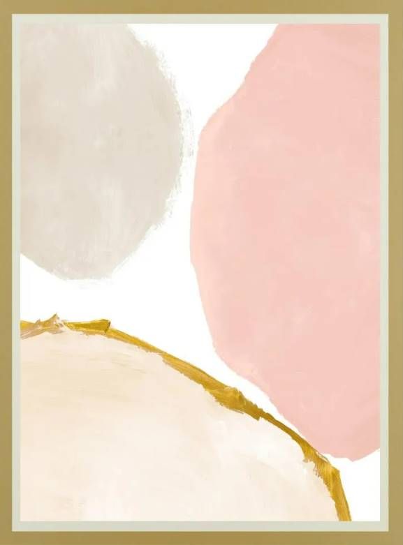 Classy Art Blush All Year Round Abstract II by LanieLoreth Mirrored Frame Wall Art-1