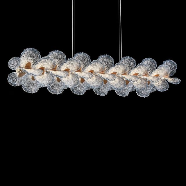 Michael Amini® Brisa Blue/Gold Rectangular LED Chandelier-1