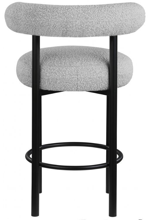 Meridian Furniture Bordeaux Gray Upholstered Bar Stool-3