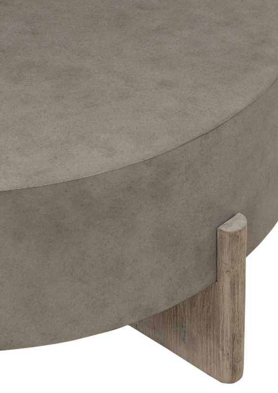 Liberty Furniture Affinity Gray Cocktail Table with Dusty Taupe Base-4