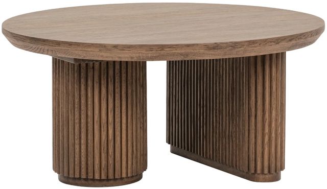 Classic Home Vander Tawny Brown Round Coffee Table-0