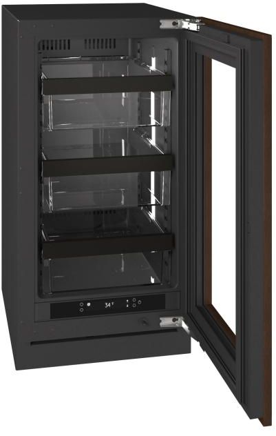 U-Line® Seamless Collection 18" 3.5 Cu. Ft. Panel Ready Refrigerator with Glass Door-4