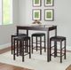 Linon Lancer 5-Piece Black/Brown Tavern Set-1