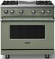 Viking® 5 Series 36" Eucalyptus Pro Style Gas (LP) Range with Polished Chrome Trim-0