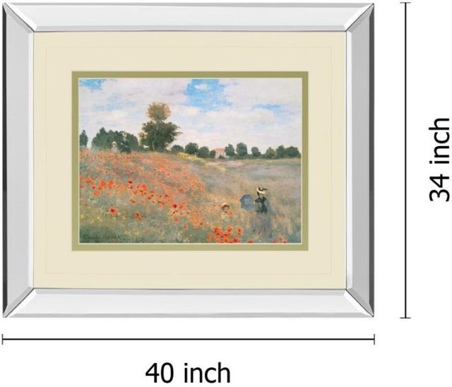 Classy Living Claude Monet Wild Poppies, Near Argenteuil 40" Wall Art-2