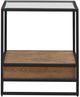 Liberty Furniture Bedford Glass Top End Table with Black/Weathered Oak Base-4
