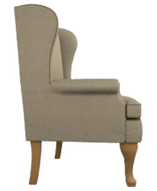Best® Home Furnishings Customizable Sylvia 35" Wing Back Chair with Honey Birch Legs-2