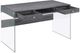 Coaster® Dobrev Weathered Grey/Clear Computer Desk-1