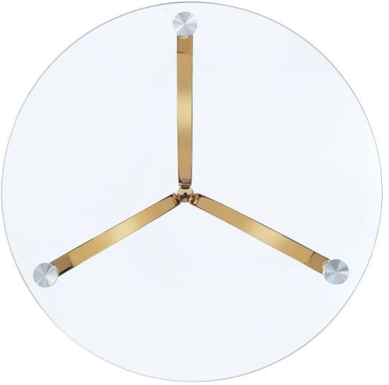 Coaster® Eloise Glass Top Side Table with Gold Metal Base-2