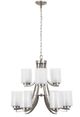 YHD Brushed Nickel 9-Light Chandelier-0