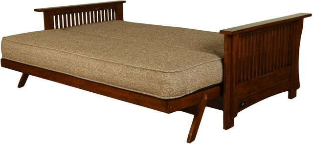 Kodiak Furniture Alexa Black Walnut/Monte Toro Taupestone Full Futon-4