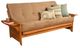 Kodiak Furniture Phoenix Suede Peat/Butternut Full Futon with Mattress-0
