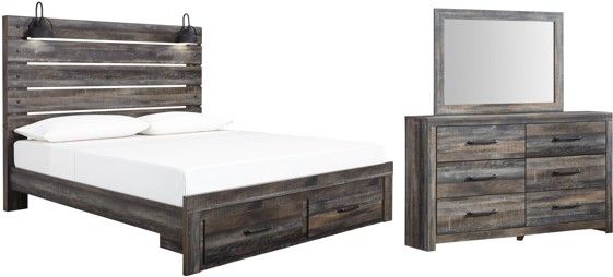 Signature Design by Ashley® Drystan 3-Piece Multi Queen Panel Storage Bed Set-0