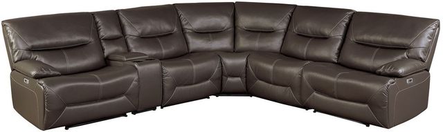 Homelegance® Dyersburg 6-Piece Brown Power Reclining Sectional-0
