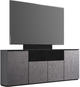 Salamander Designs® Chameleon Seattle Low Profile 345M Alpi Gray Oak With TV Mount Speaker Integrated Cabinet-0