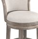HH2 Home Monae Dark Gray Bar Height Swivel Stool with Upholstered Back-4