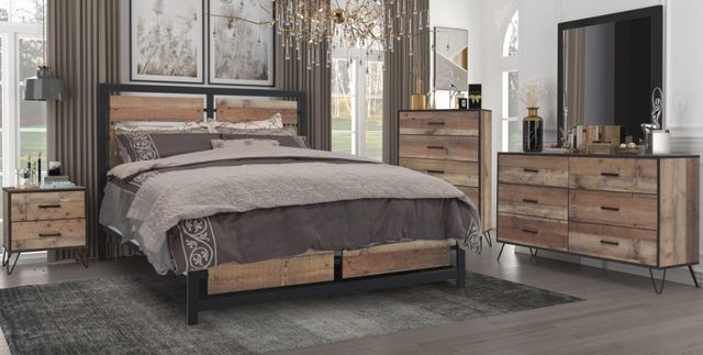 New Classic® Home Furnishings Elk River Rustic Eastern King Panel Bed -1