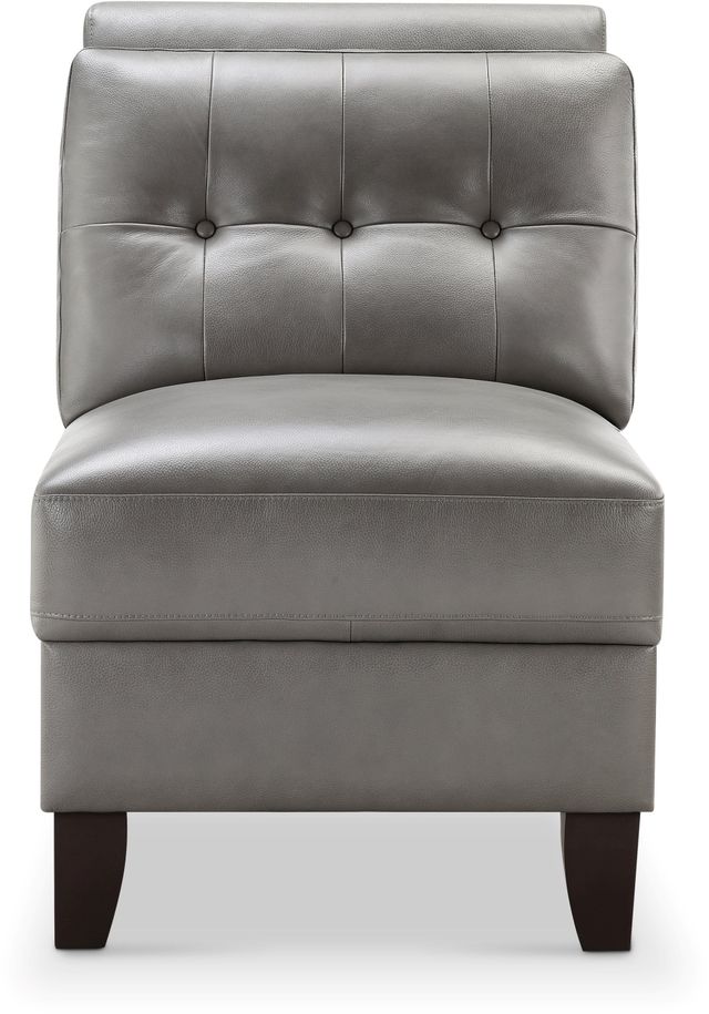 Leather Italia™ Cambria Malibu Gray Armless Chair-1