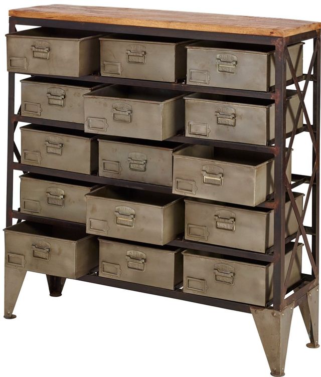 Jaipur Furniture Guru Brown Industrial Chest-1