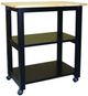 John Thomas Furniture® Home Accents Black/Natural Microwave Cart-0