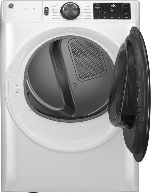 GE® 7.8 Cu. Ft. White Front Load Gas Dryer-4