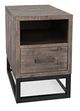 Hampton Distressed Gray Power Chairside Table-0