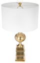 A & B Home Gold Round Body Table Lamp-2