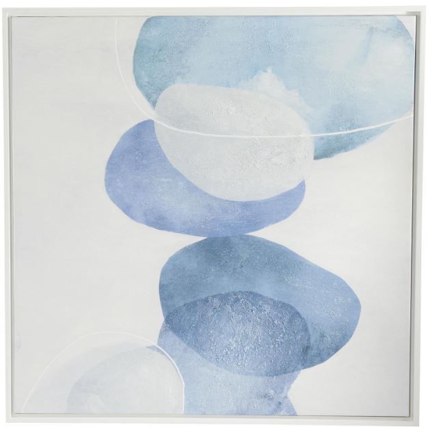 Deco Marche Blue/White Overlapping Circle Wall Art-0