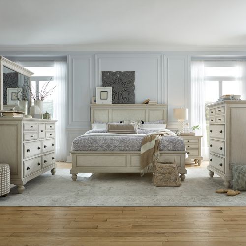Liberty Furniture High Country 5-Piece White Panel Bed Set-0