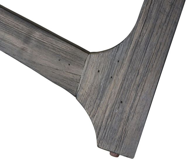 Liberty Furniture Cascade Gray Oval Cocktail Table with Wirebrush Rustic Brown Base-4