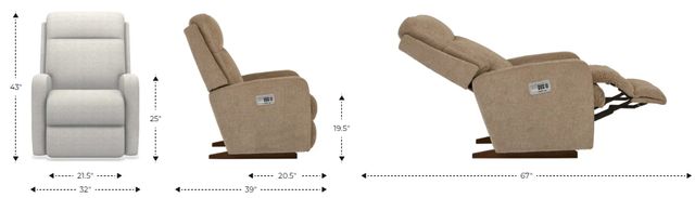 La-Z-Boy® Finley Bone Power Wall Recliner with Headrest and Lumbar-2