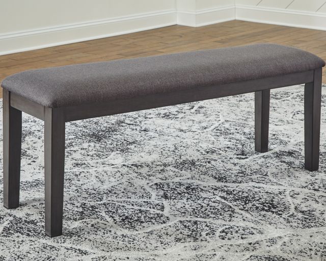 Benchcraft® Luvoni Dark Charcoal Gray Upholstered Bench-2