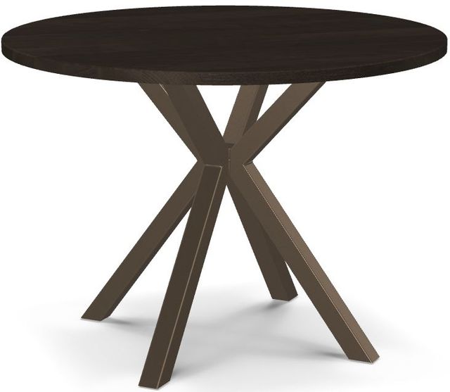 Amisco Customizable Asterisk 42" Round Table with Starburst Metal Stand-0