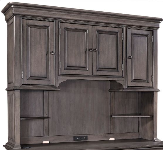 aspenhome® Sinclair Ash Gray Credenza Hutch-0