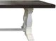 Million Dollar Rustic Pine Island Weathered White Dining Table-1