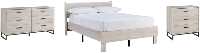Signature Design by Ashley® Socalle 3-Piece Natural Full Platform Bed Set-0