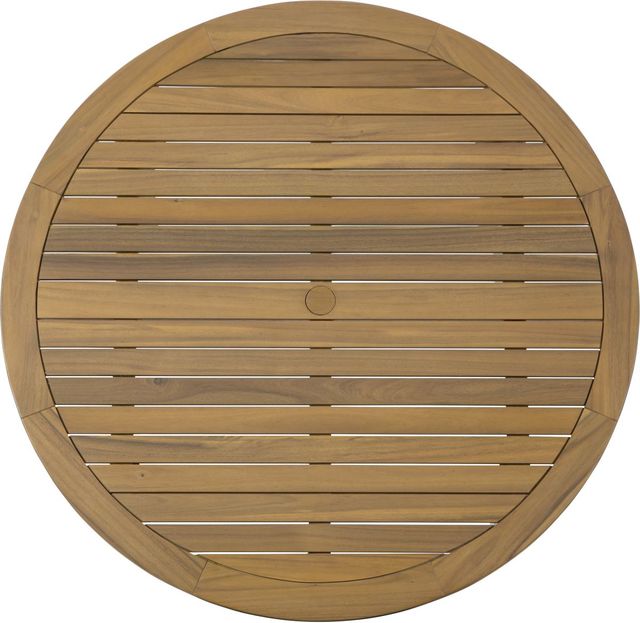 Signature Design by Ashley® Janiyah Light Brown Outdoor Round Dining Table-2