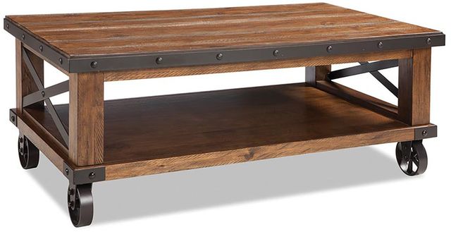 Intercon Taos Canyon Brown Coffee Table with Casters-0