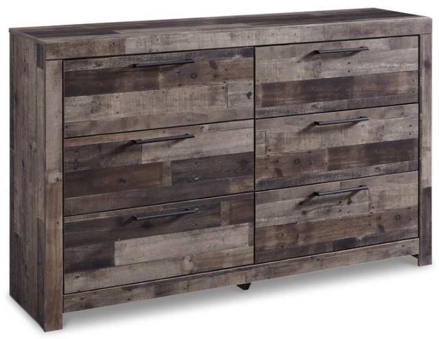 Benchcraft® Derekson 4-Piece Multi Gray Queen Storage Panel Bed Set-2