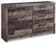 Benchcraft® Derekson 4-Piece Multi Gray Queen Storage Panel Bed Set-2